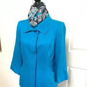 Carlisle turquoise blue Matka silk jacket